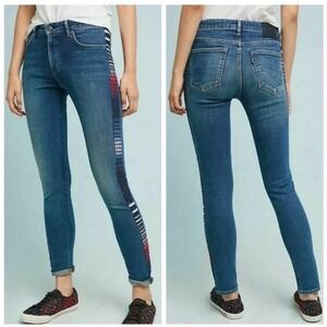 Levi's 721 Jeans Women's 24x30 Anthropologie French Handloom Aztec Southwestern